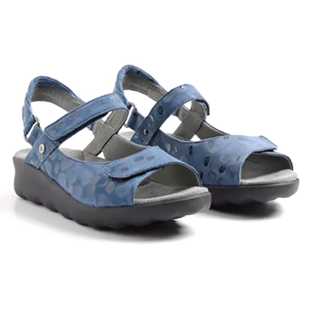 Wolky Pichu Blue Dots Adjustable Sandal (1890) | Size: 39